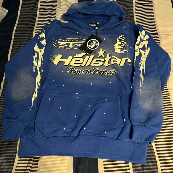 Hellstar Blue Graphic Men's Sweater